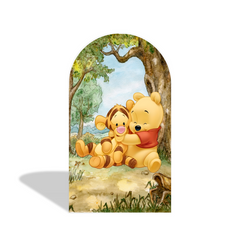 Winnie The Poor Theme Birthday Party Arch Backdrop Wall Cloth Cover