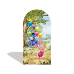 Winnie The Poor Theme Birthday Party Arch Backdrop Wall Cloth Cover