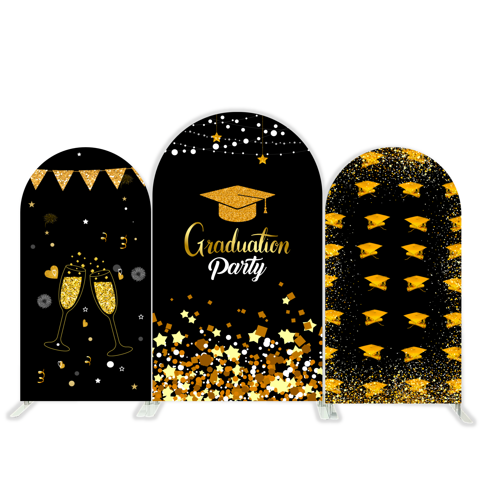 Graduation Grads Party Arch Backdrop Wall Cloth Cover