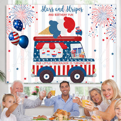 Lofaris 4Th of July Independence Day 1st Birthday Backdrop