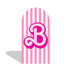 Pink Barbie Birthday Party Arch Backdrop Wall Cloth Cover