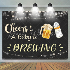 Lofaris A Baby Is Brewing Beer Cheers Shower Backdrop