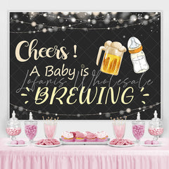 Lofaris A Baby Is Brewing Beer Cheers Shower Backdrop