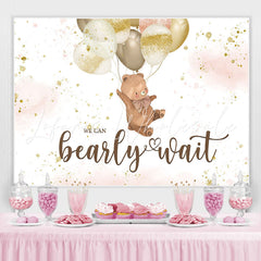 Lofaris A Cute Teddy Bear with Balloons Baby Shower Backdrop