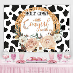 Lofaris A Little Cow Girl Is On The Way Baby Showr Backdrop