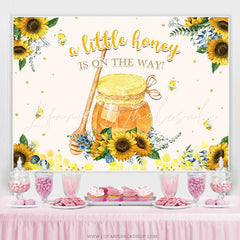 Lofaris A Little Honey Is On The Way Backdrop For Baby Shower