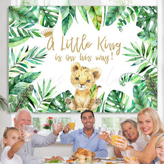 Lofaris A Little King Is On His Way Safari Baby Shower Backdrop