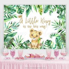 Lofaris A Little King Is On His Way Safari Baby Shower Backdrop