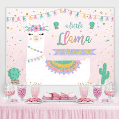 Lofaris A Little Llama Is Turning One Birthday Party Backdrop