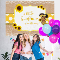 Lofaris A Little Sunflower Backdrop for Girl Baby Shower Party