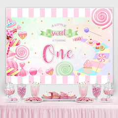 Lofaris A Little Sweet Is Turning 1st Happy Birthday Backdrop