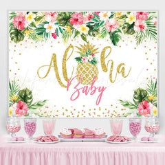 Lofaris Aloha Baby Tropical Floral Summer Shower Backdrop