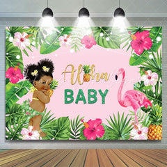 Lofaris Aloha Summer Flamingo Baby Shower Photoshoot backdrop