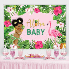 Lofaris Aloha Summer Flamingo Baby Shower Photoshoot backdrop