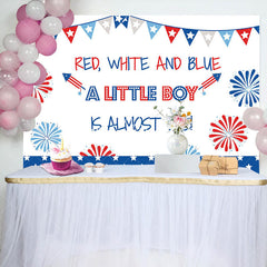 Lofaris American Flag Little Boy Baby Shower Party Backdrop