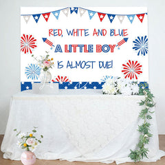 Lofaris American Flag Little Boy Baby Shower Party Backdrop