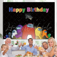 Lofaris Among Cartoon Cute No Logo Happy Birthday Backdrop