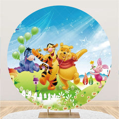 Lofaris Animals Balloons Circle Birthday Backdrop For Party