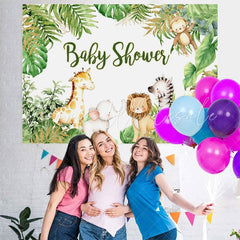 Lofaris Animals Jungle Baby Shower Photogarphy Backdrop for Boy