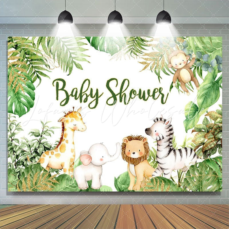 Lofaris Animals Jungle Baby Shower Photogarphy Backdrop for Boy