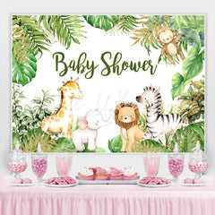 Lofaris Animals Jungle Baby Shower Photogarphy Backdrop for Boy