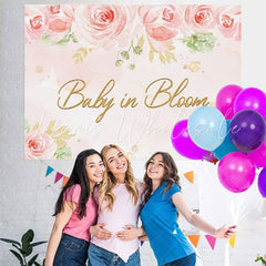 Lofaris Baby In Bloom Floral Backdrop for Gender Reveal