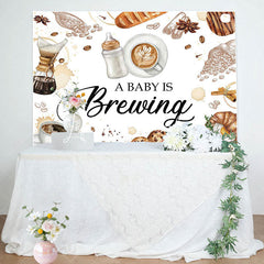 Lofaris Baby Is Brewing Pastry Coffee Gender Reveal Backdrop