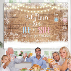 Lofaris Baby Its Cold Outside Gender Reveal Shower Backdrop