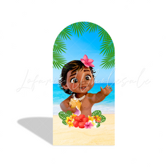 Baby Moana Birthday Baby Shower Party Arch Backdrop Wall Cloth Cover