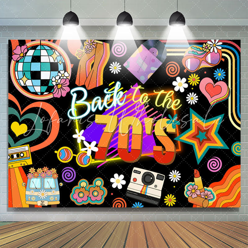 Lofaris Back To The 70s Groovy Ballroom Birthday Backdrop