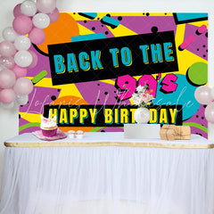 Lofaris Back To The 90S Retro Birthday Party Backdrop