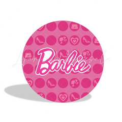 Barbie Birthday Party Round Backdrop Cover Plinth Cylinder Pedestal Cloth Cover