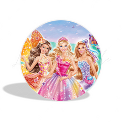 Barbie Theme Birthday Party Round Backdrop Cover Pedestal Cloth Cover