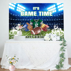 Lofaris Baseball Game Time Field Happy Birthday Backdrop