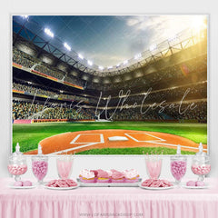 Lofaris Baseball Sports Games Field For Boys Birthday Party Backdrop