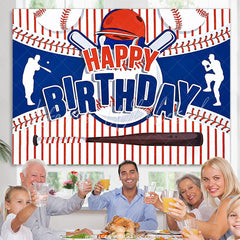 Lofaris Baseball Teens Happy Birthday Backdrop for Boys