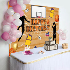 Lofaris Basketball Sneakers Happy Birthday Backdrop For Boy