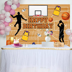 Lofaris Basketball Sneakers Happy Birthday Backdrop For Boy