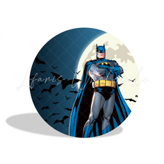 Batman Birthday Party Round Backdrop Cover Plinth Cylinder Pedestal Cloth Cover