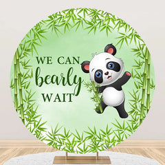 Lofaris Bearly Wait Bamboo Panda Round Baby Shower Backdrop