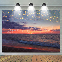 Lofaris Beautiful Summer Sunset Beach Scene Birthday Backdrop