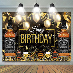 Lofaris Beer With Whiskey Balloon Flags Birthday Backdrop