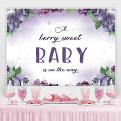 Lofaris Berry Sweet Baby On the Way Backdrop for Shower