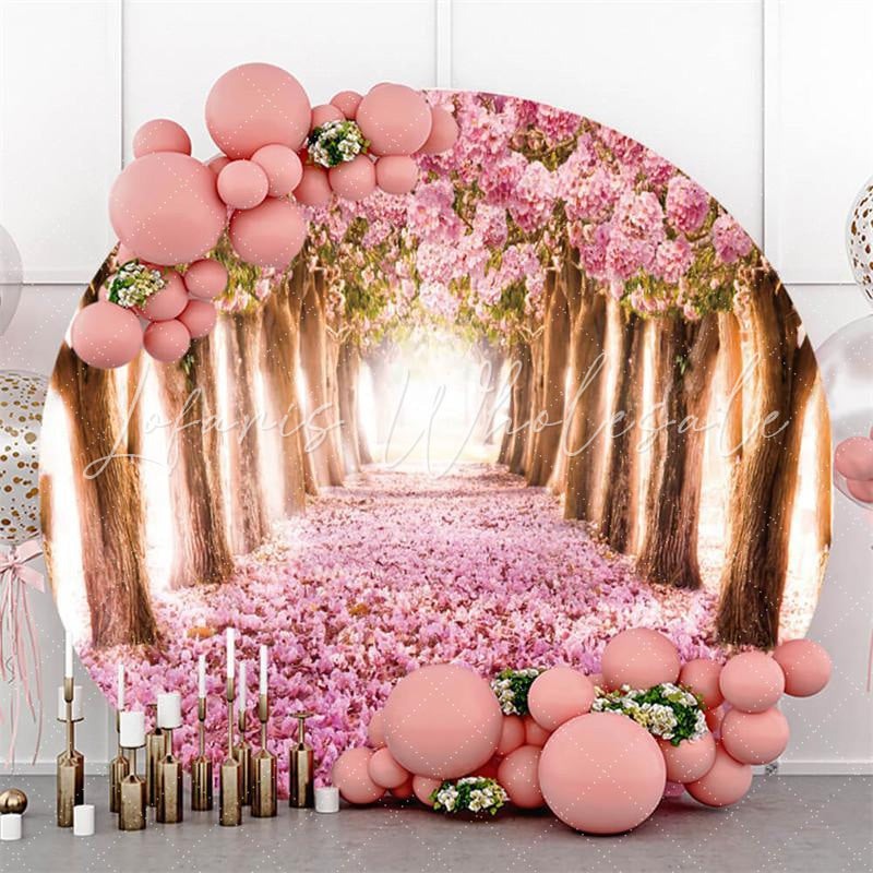 Lofaris Big Trees Circle Happy Birthday Backdrop For Party