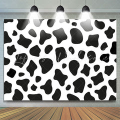 Lofaris Black and White Cow Backdrop for Kids Birthday Party