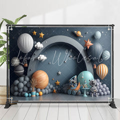 Lofaris Black Galactics Hot Air Balloon Birthday Backdrop