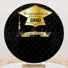 Lofaris Black Gold Class 2024 Round Congrats Grad Backdrop