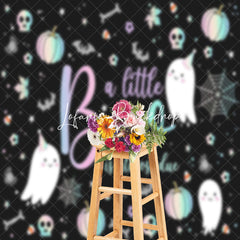 Lofaris Black Halloween Little Boo Backdrop For Baby Shower