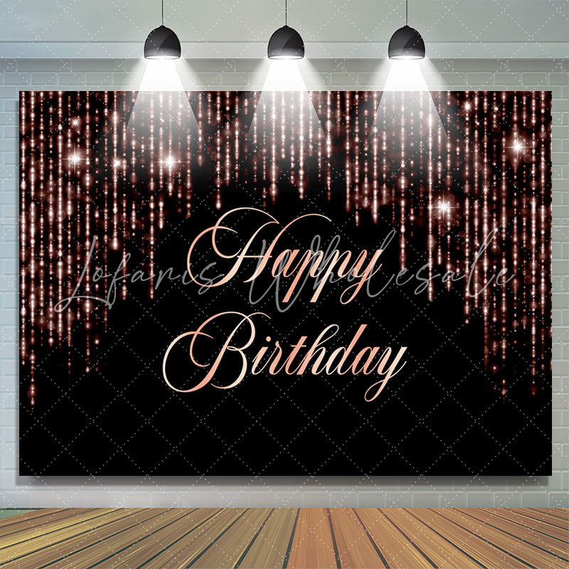 Lofaris Black Pink Sparkling Strings Birthday Party Backdrop