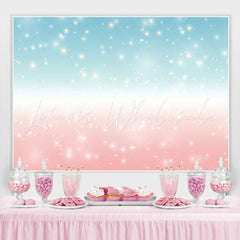 Lofaris Blue And Pink With Glitter Dots Fuzzy Party Backdrop